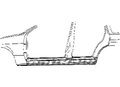 Порог кузова VAN WEZEL 1620103