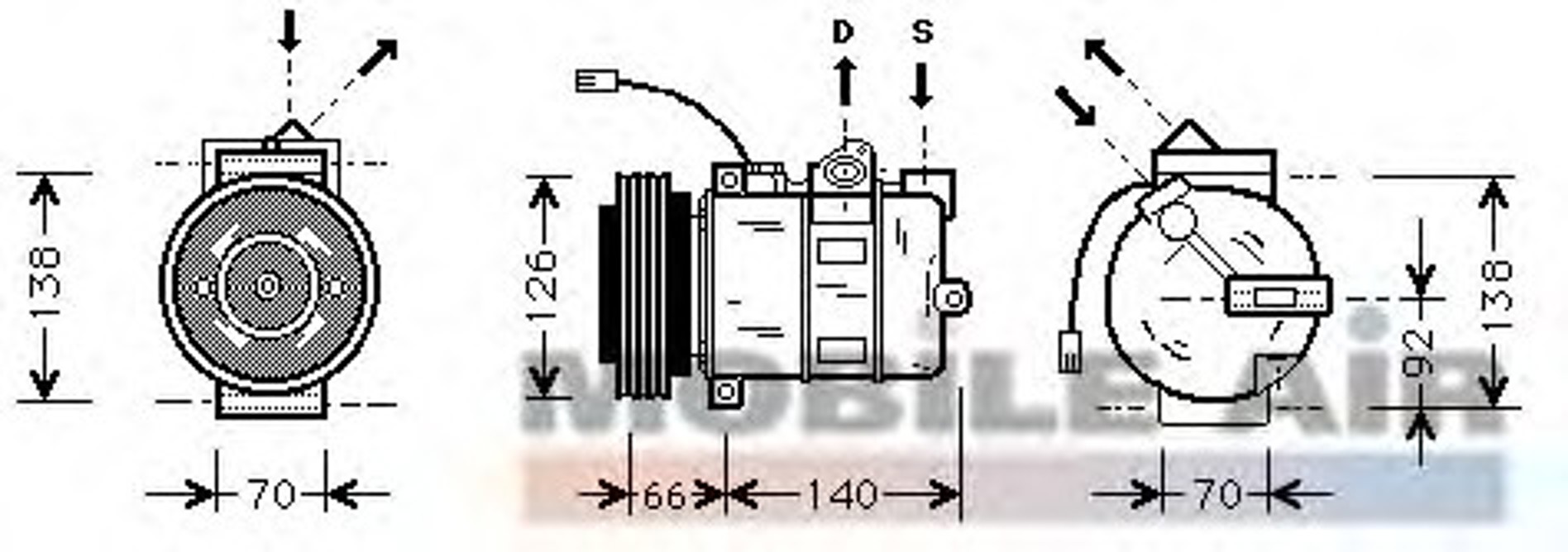 Компрессор кондиционера VAN WEZEL 0300K150