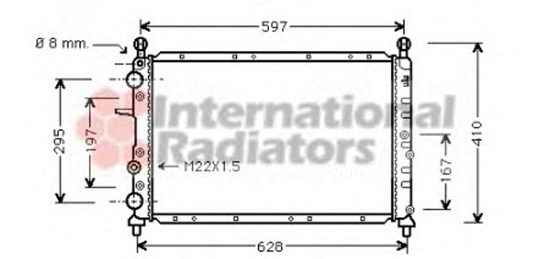 Радиатор системы охлаждения VAN WEZEL 17002095
