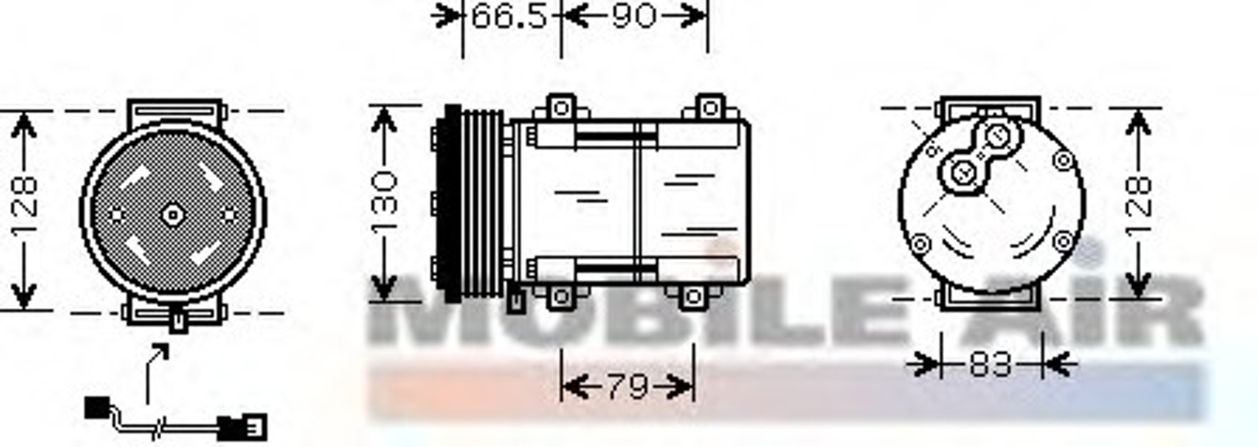 Компрессор кондиционера VAN WEZEL 1800K276