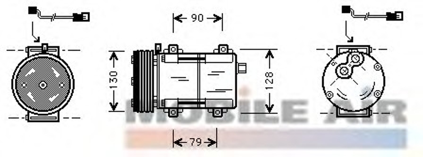 Компрессор кондиционера VAN WEZEL 1800K280