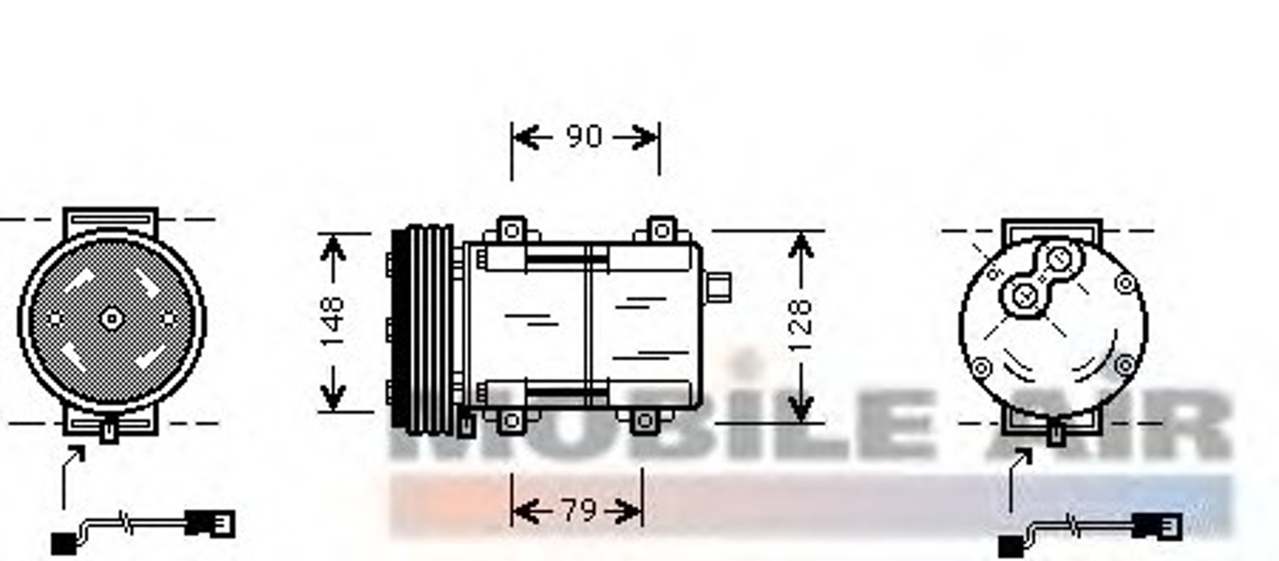 Компрессор кондиционера VAN WEZEL 1800K283