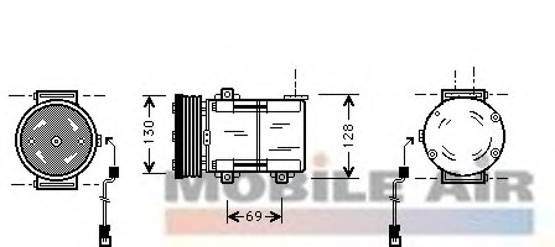Компрессор кондиционера VAN WEZEL 1800K289
