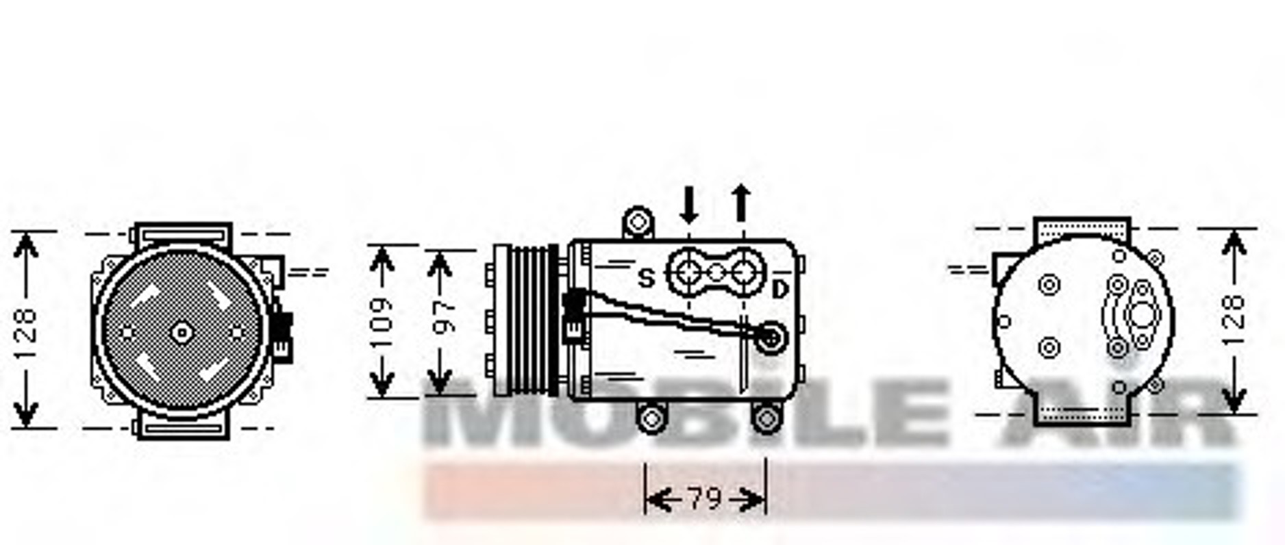 Компрессор кондиционера VAN WEZEL 1800K339