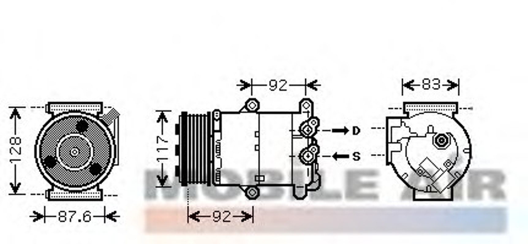 Компрессор кондиционера VAN WEZEL 1800K430