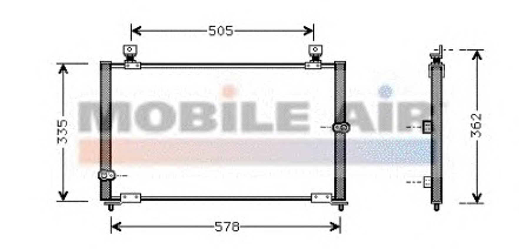 Конденсатор кондиционер VAN WEZEL 25005108