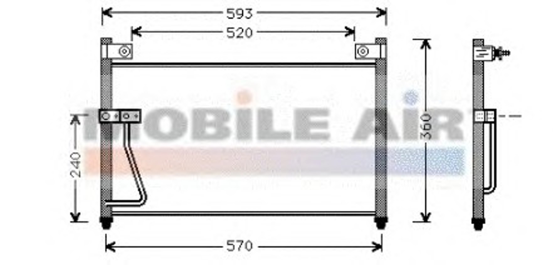 Конденсатор кондиционер VAN WEZEL 27005126