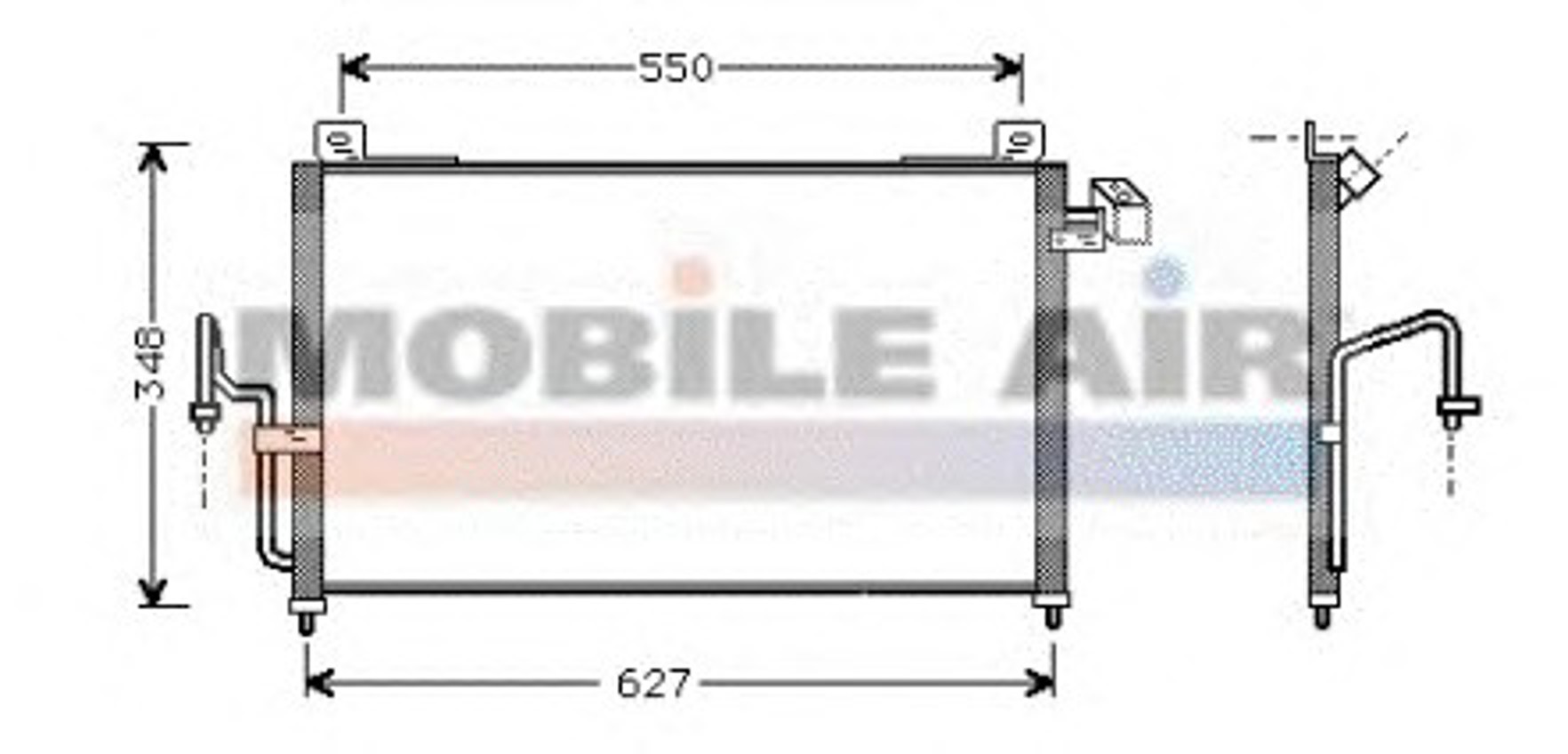 Конденсатор кондиционер VAN WEZEL 27005147