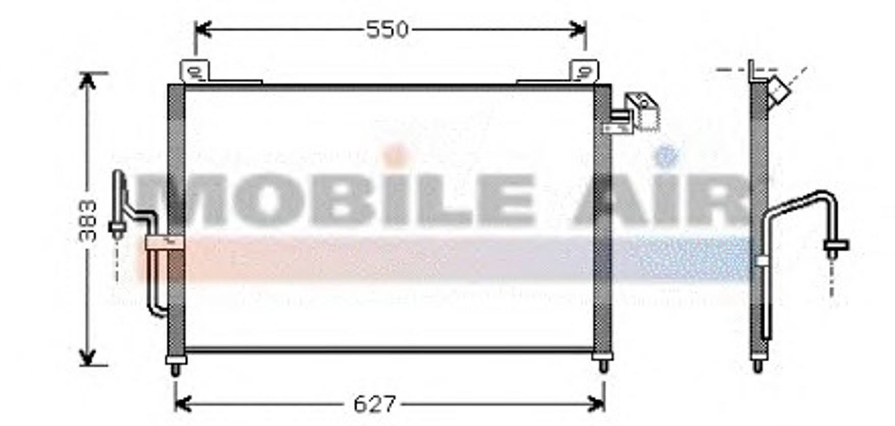 Конденсатор кондиционер VAN WEZEL 27005159