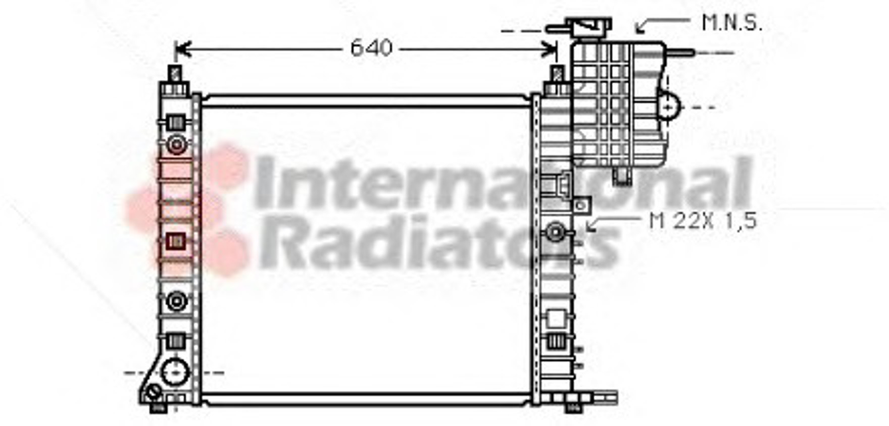 Радиатор системы охлаждения VAN WEZEL 30002216
