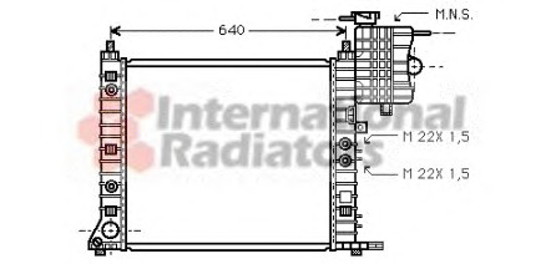 Радиатор системы охлаждения VAN WEZEL 30002243