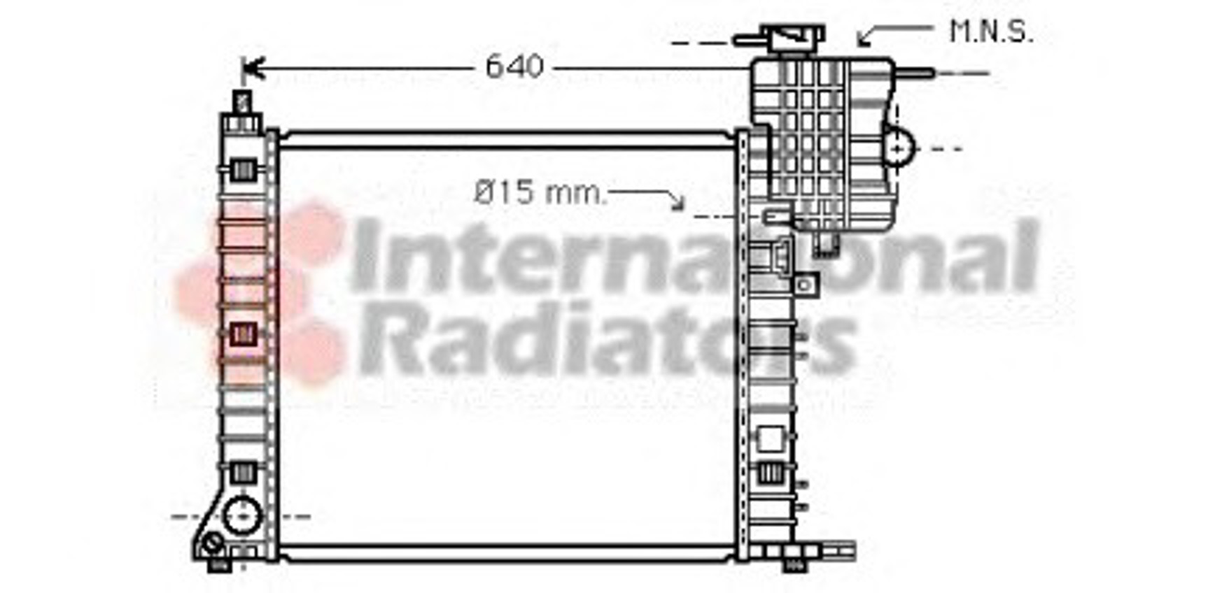 Радиатор системы охлаждения VAN WEZEL 30002264