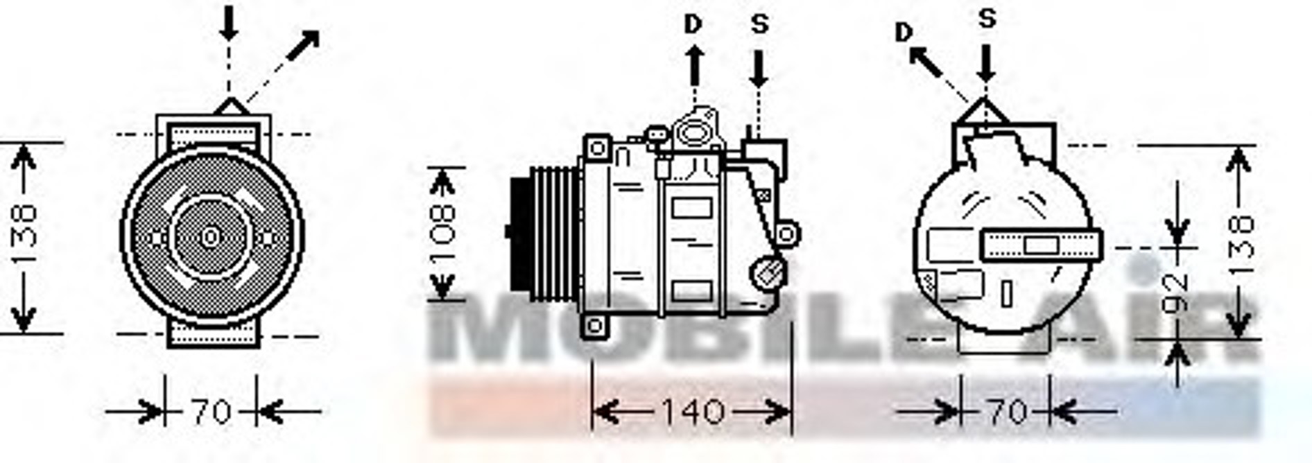 Компрессор кондиционера VAN WEZEL 3000K351
