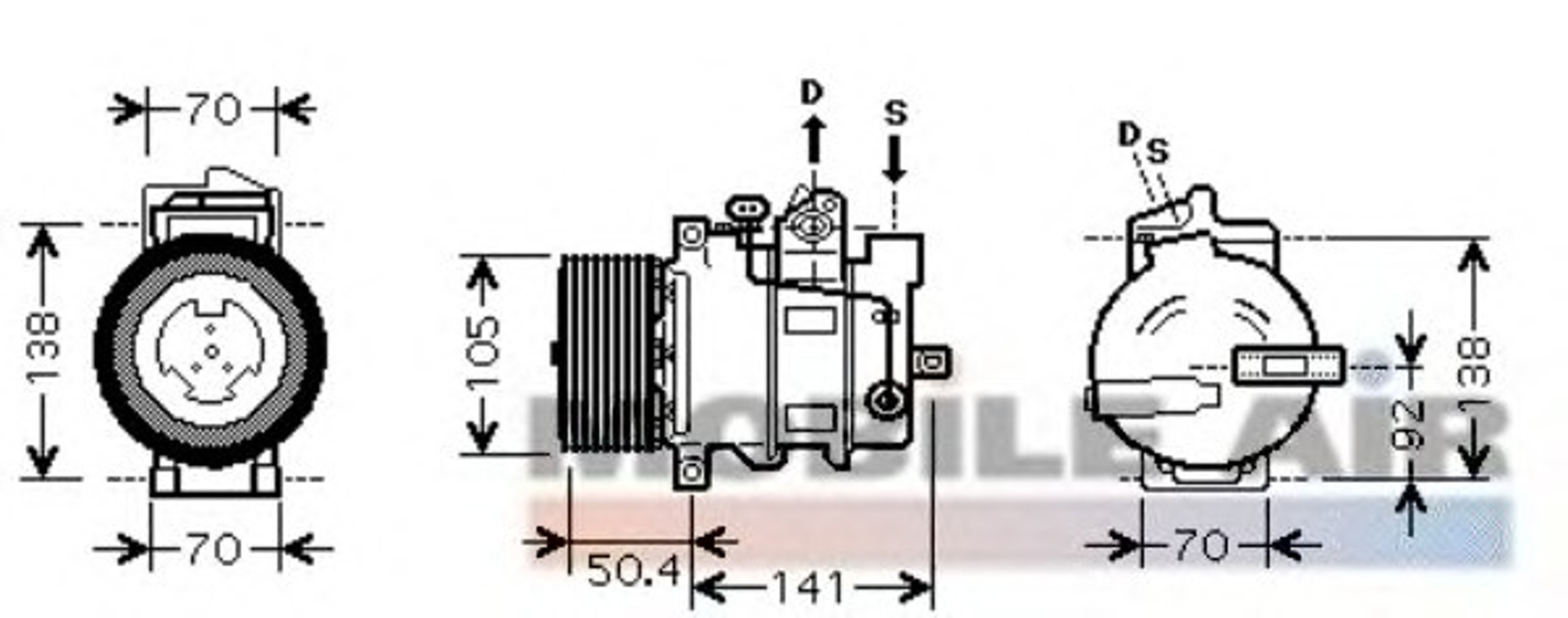 Компрессор кондиционера VAN WEZEL 3000K431