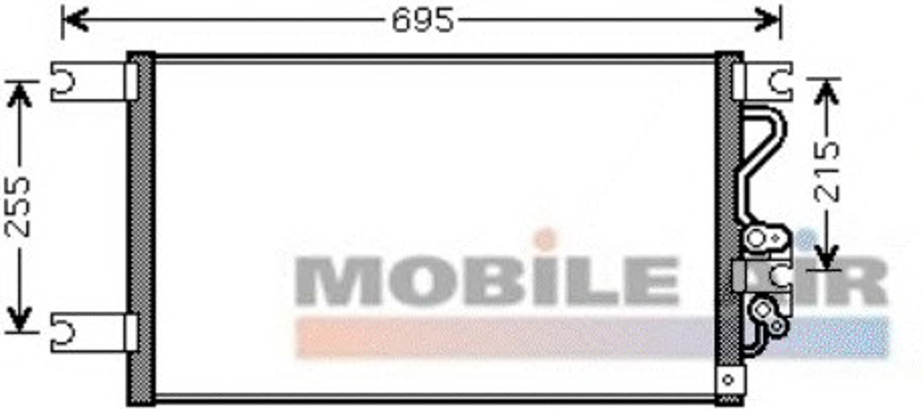 Конденсатор кондиционер VAN WEZEL 32005206