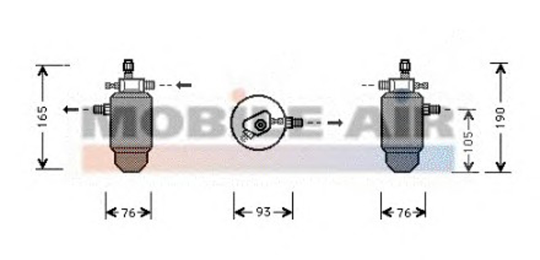 Осушитель кондиционер VAN WEZEL 4000D197