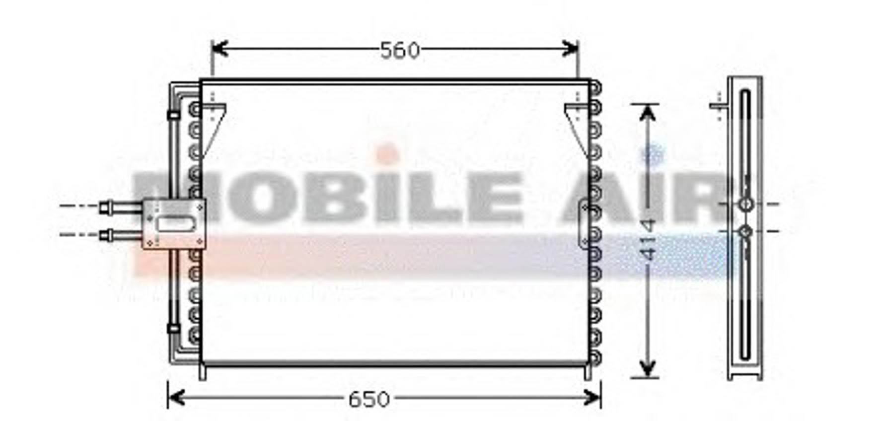 Конденсатор кондиционер VAN WEZEL 43005189