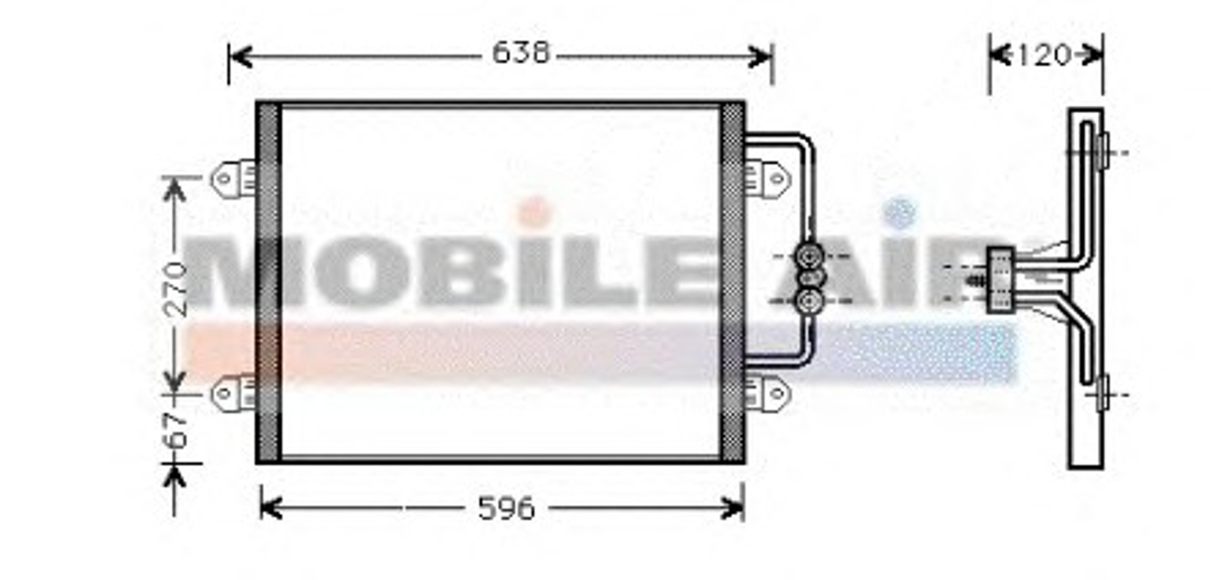 Конденсатор кондиционер VAN WEZEL 43005256