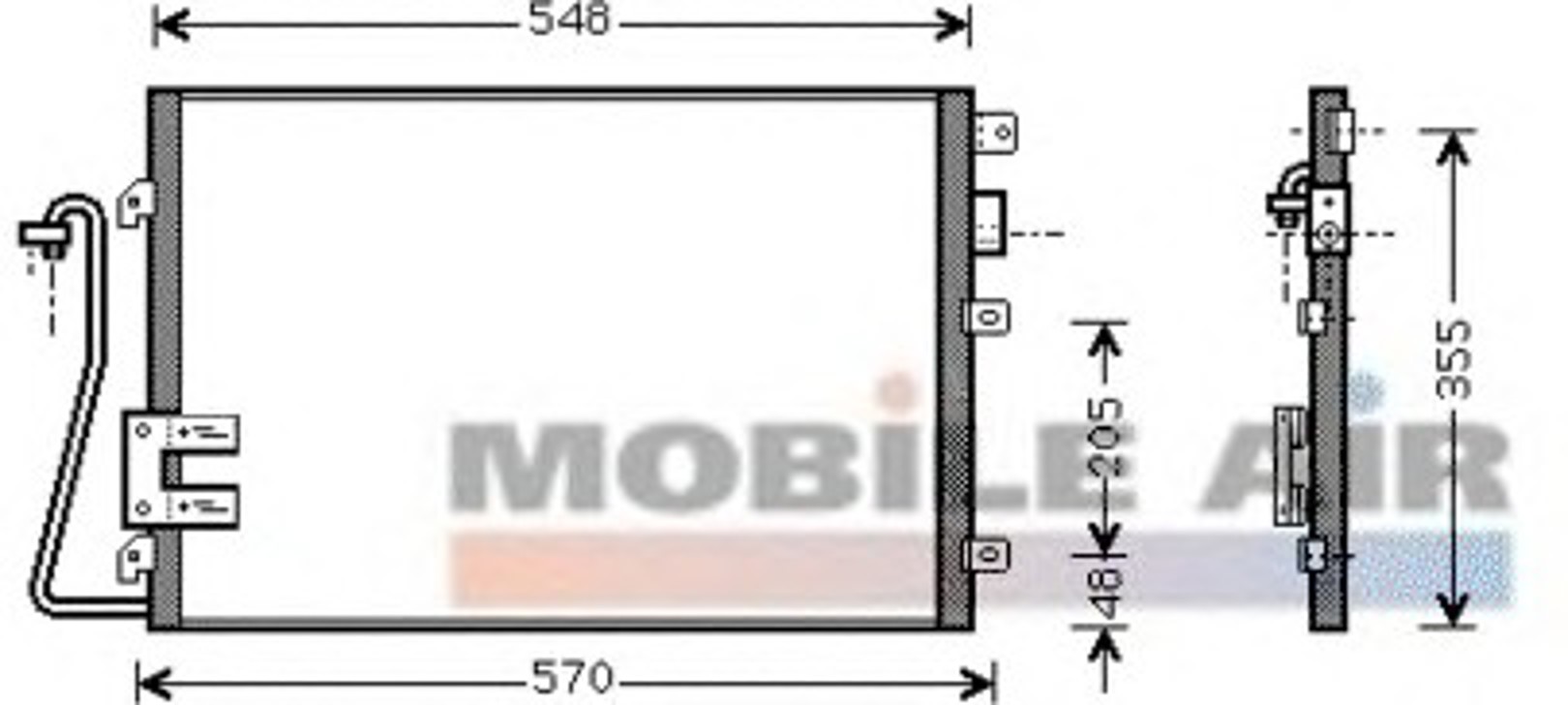 Конденсатор кондиционер VAN WEZEL 43005376