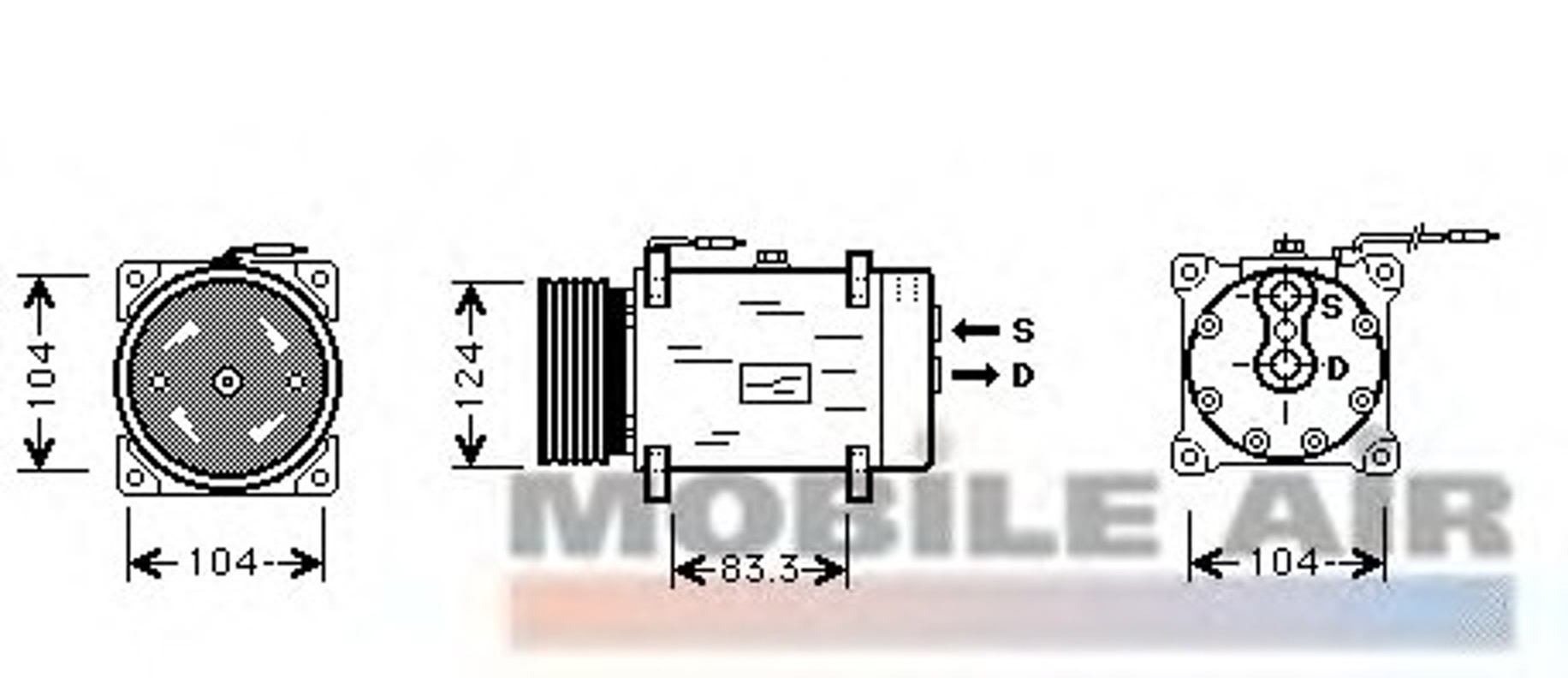 Компрессор кондиционера VAN WEZEL 4300K244