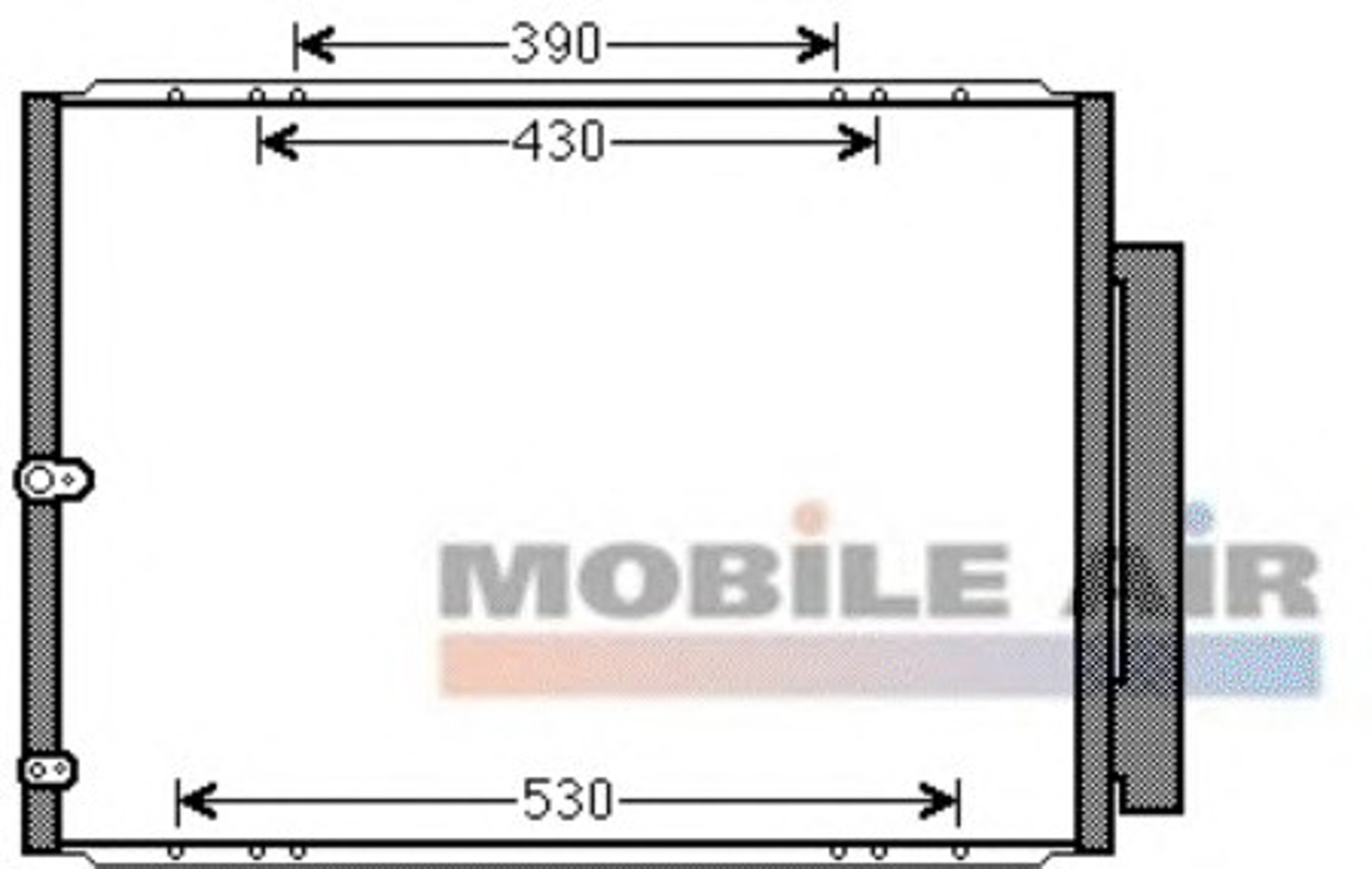 Радиатор кондиционера VAN WEZEL 53005568