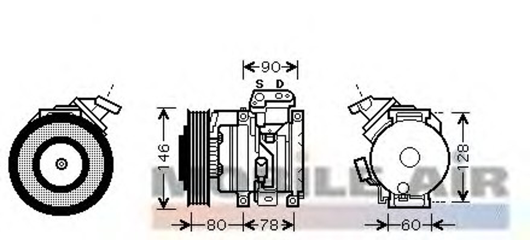 Компрессор кондиционера VAN WEZEL 5300K448