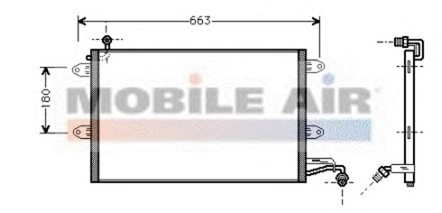 Конденсатор кондиционер VAN WEZEL 58005143