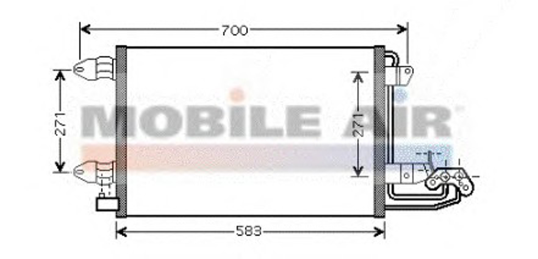 Конденсатор кондиционер VAN WEZEL 58005209