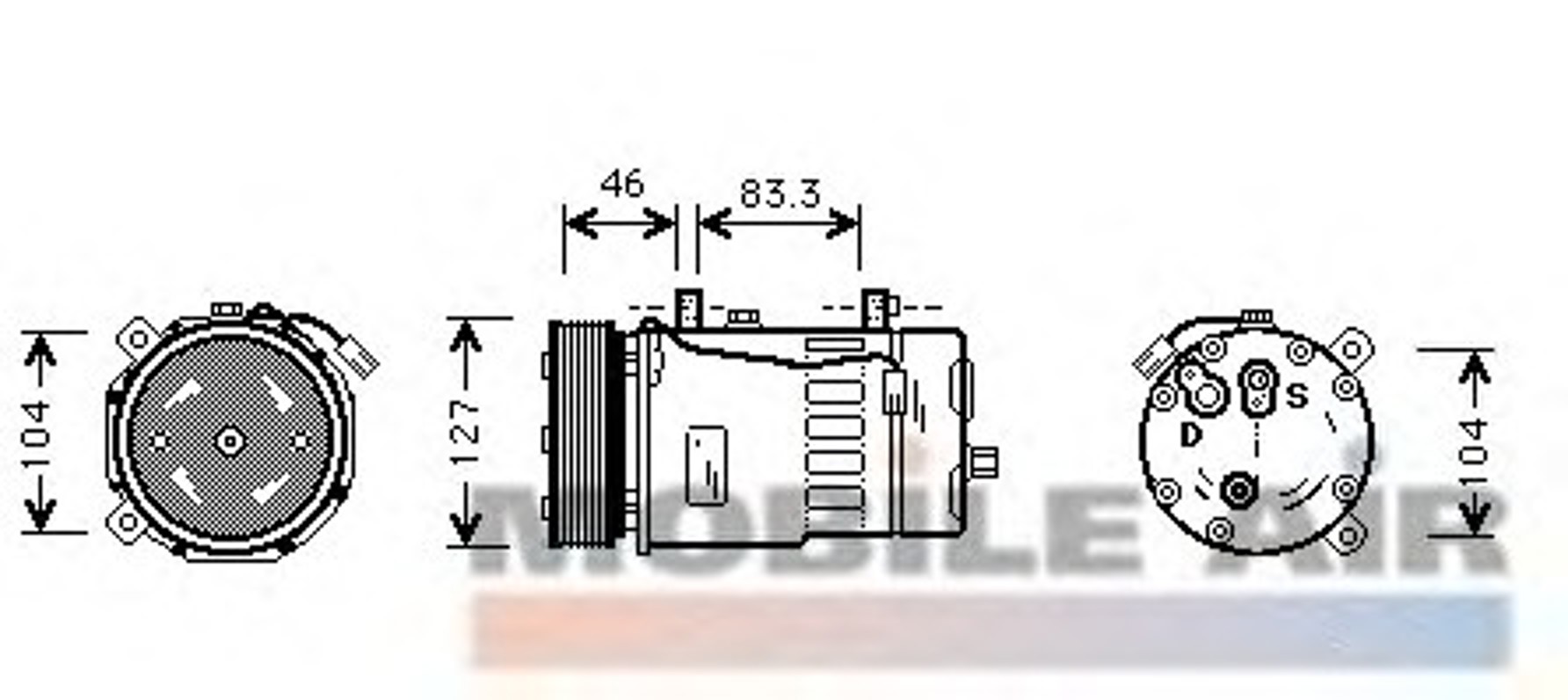 Компрессор кондиционера VAN WEZEL 5800K050