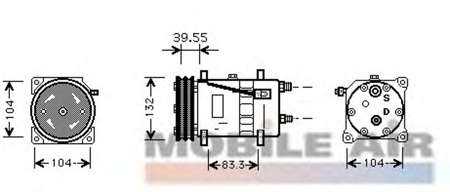 Компрессор кондиционера VAN WEZEL 5800K074