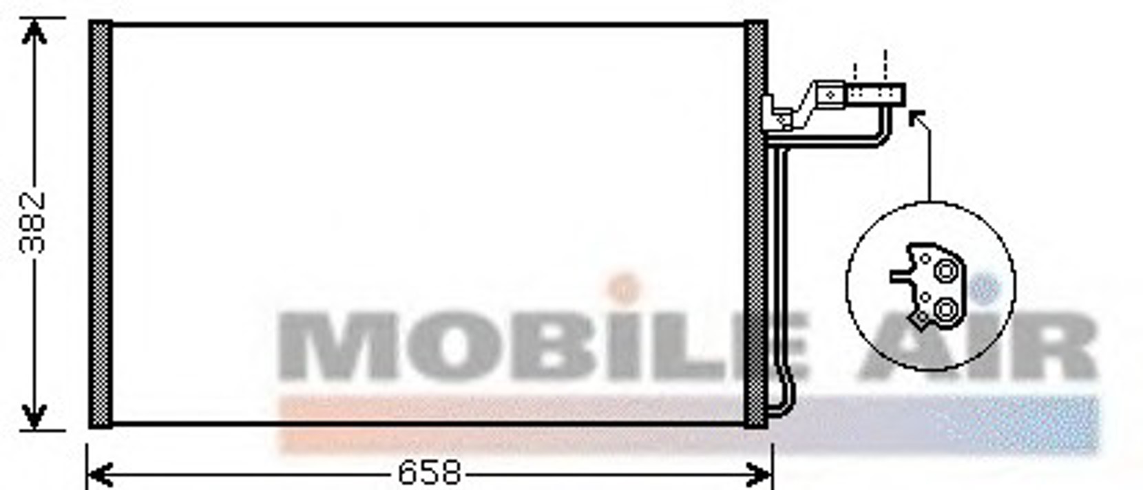 Конденсатор кондиционер VAN WEZEL 59005139