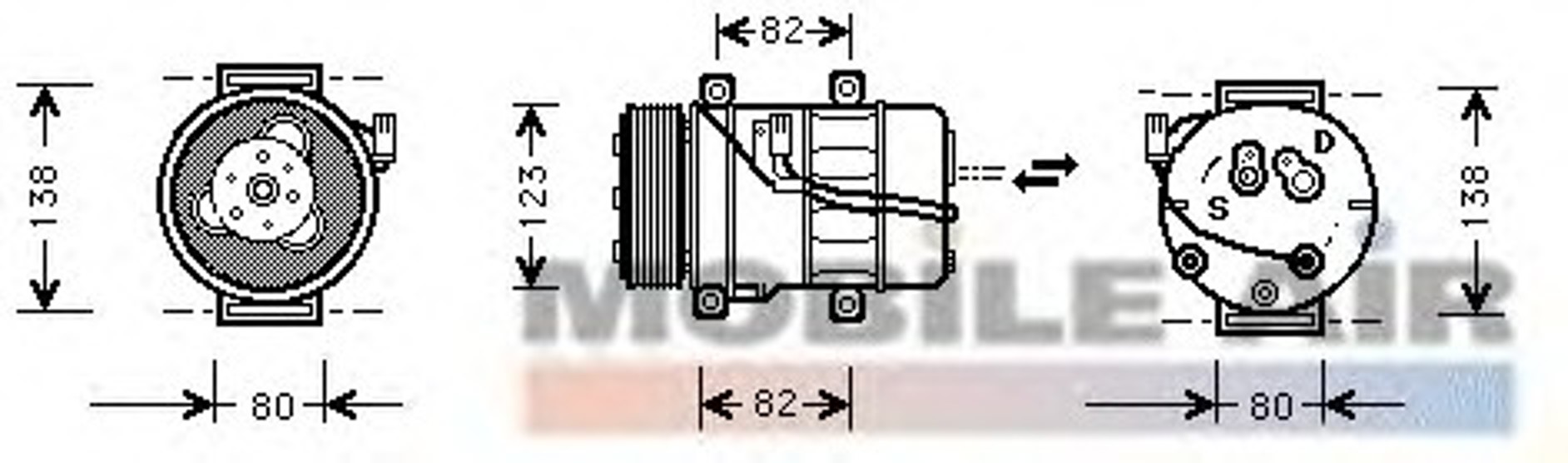Компрессор кондиционера VAN WEZEL 5900K054