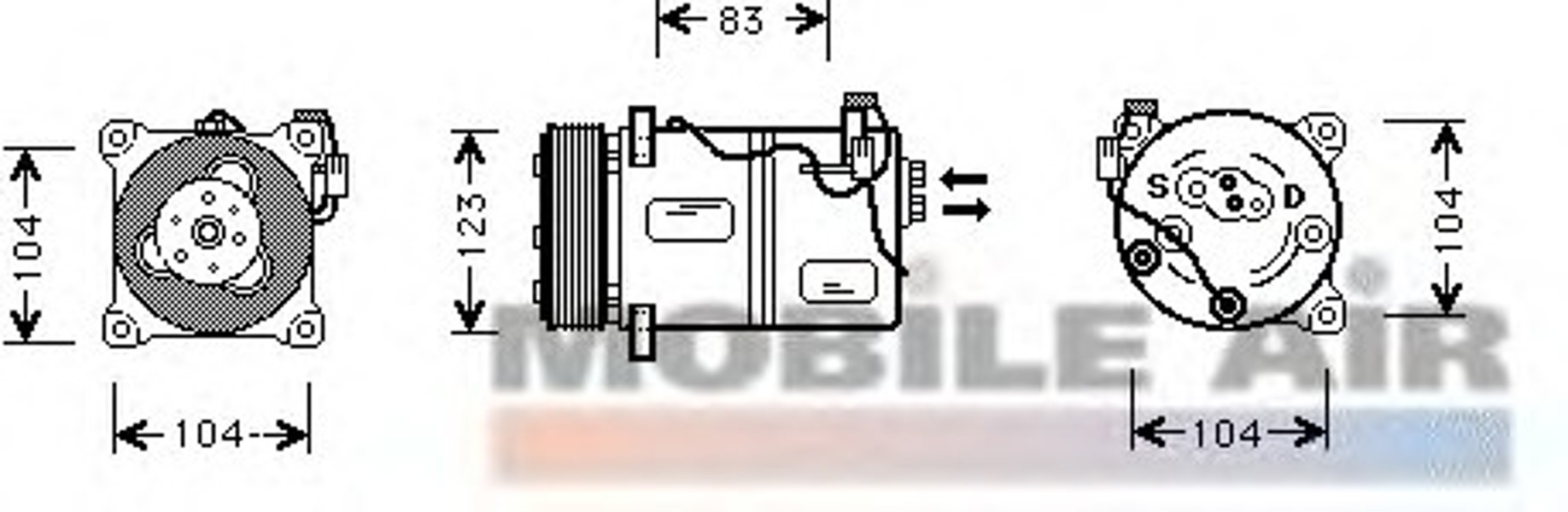Компрессор кондиционера VAN WEZEL 5900K059