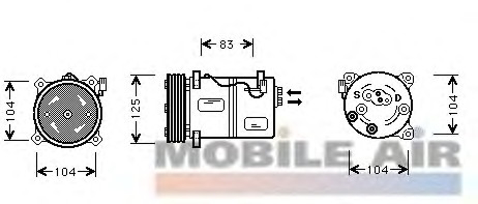 Компрессор кондиционера VAN WEZEL 5900K095
