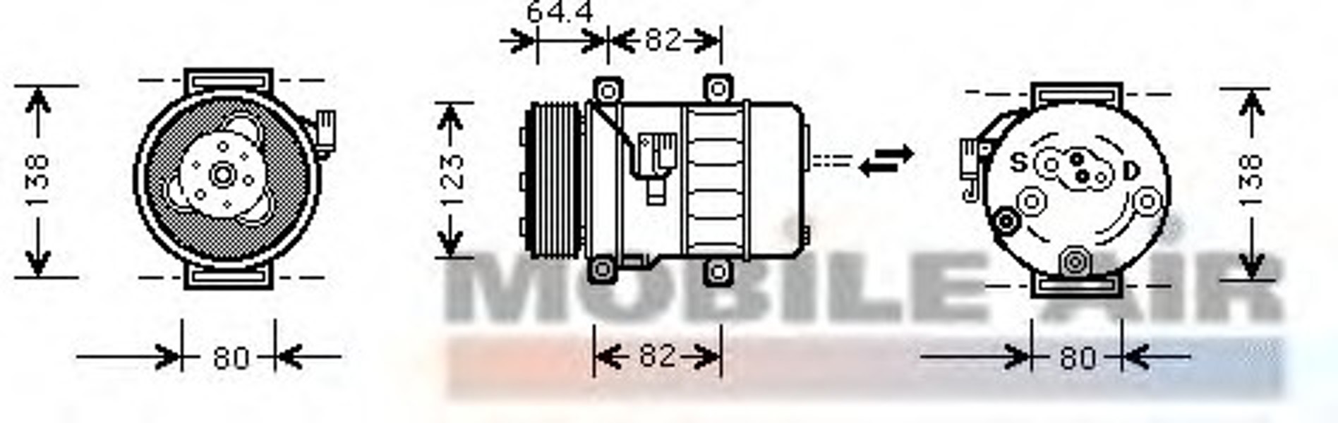 Компрессор кондиционера VAN WEZEL 5900K113