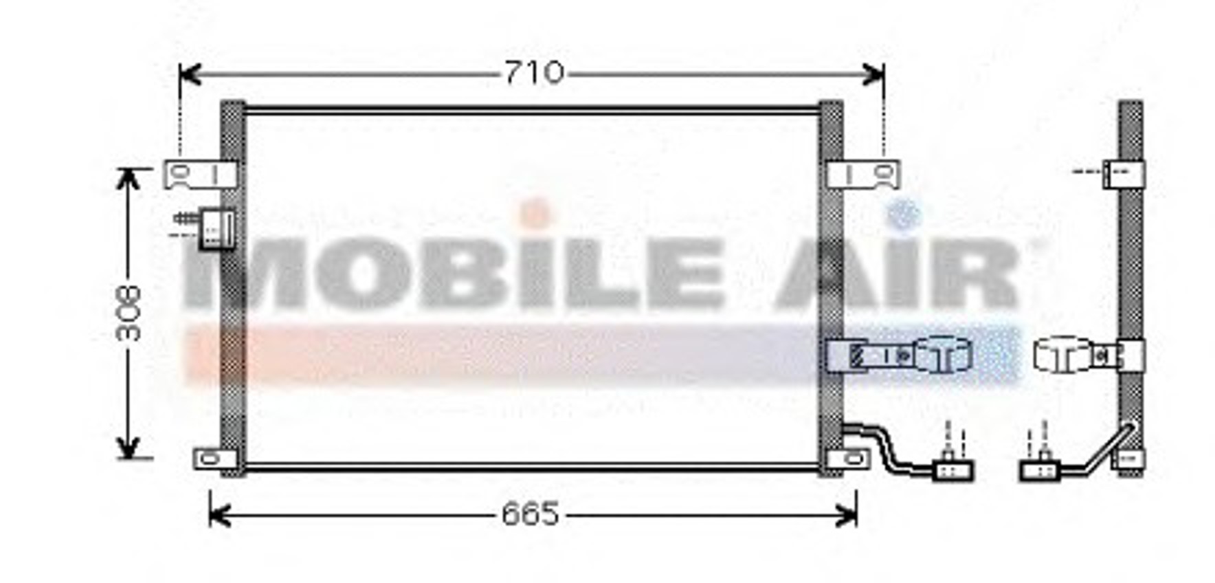 Конденсатор кондиционер VAN WEZEL 81005056