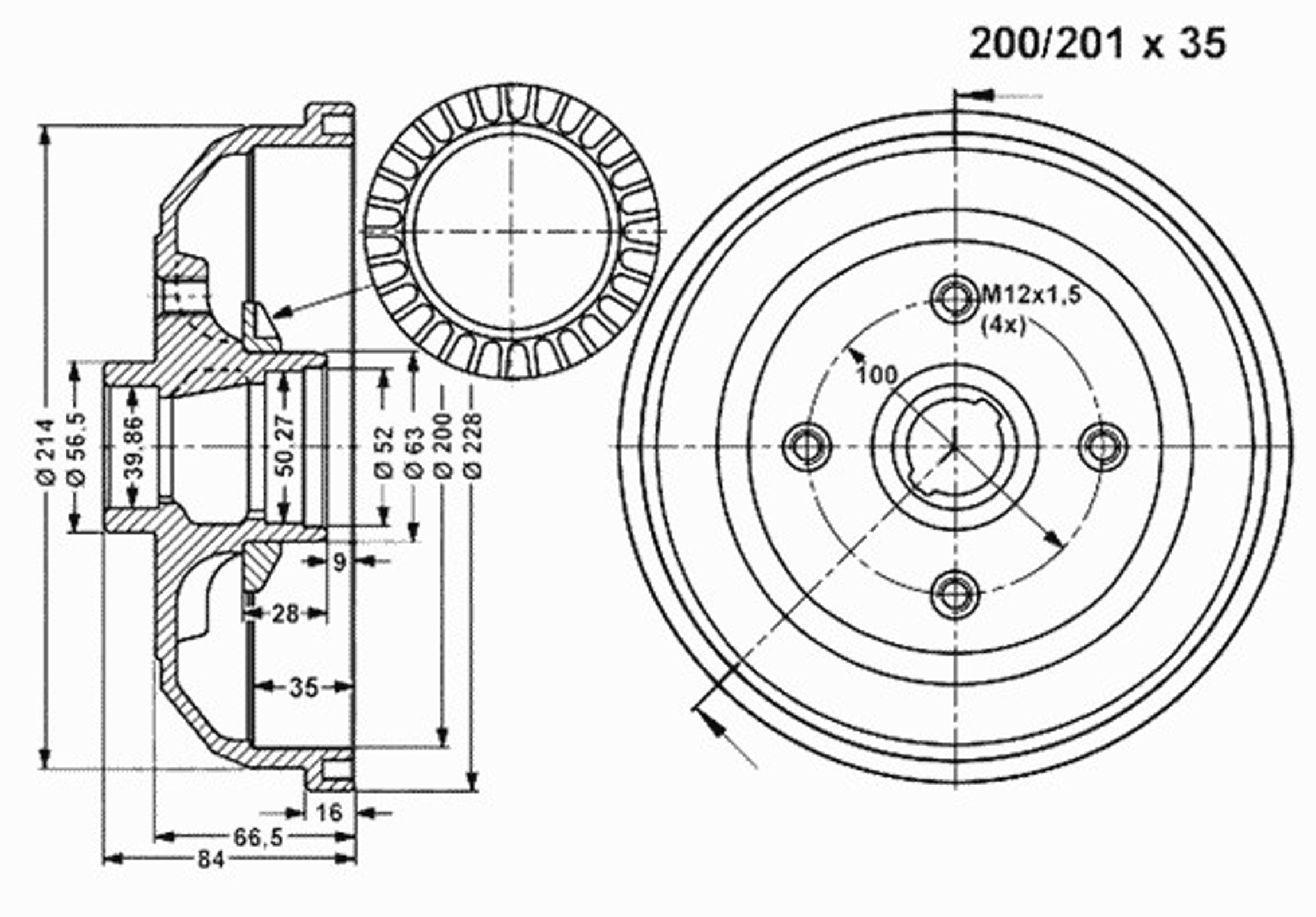 Барабан тормозной VEMA 801169
