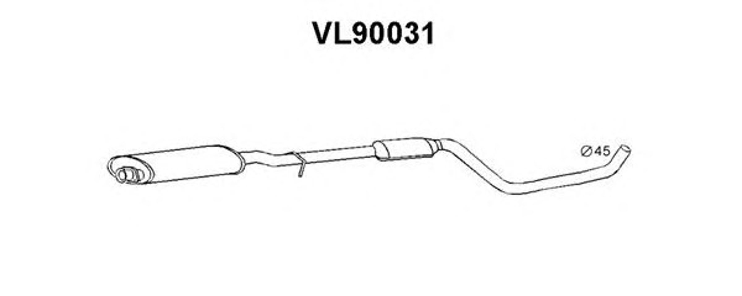 Предглушитель выхлопных газов VENEPORTE VL90031