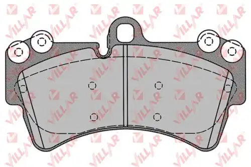 626.1257 VILLAR Комплект тормозных колодок, дисковый тормоз