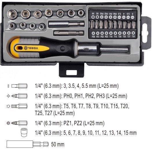 64660 VOREL Отвертка