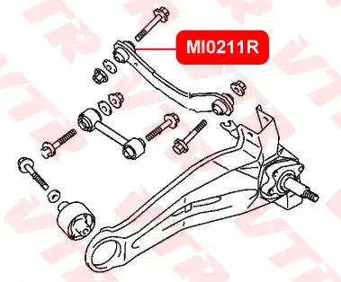 MI0211R VTR MI0211R САЙЛЕНТБЛОК РЫЧАГА ЗАДНЕЙ ПОДВЕСКИ ПОПЕРЕЧНОГО