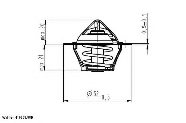 Термостат WAHLER 410808.88D