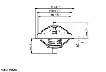 Термостат WAHLER 4488.80D0