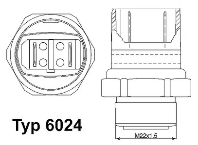 Датчик включения вентилятора WAHLER 6024.95D