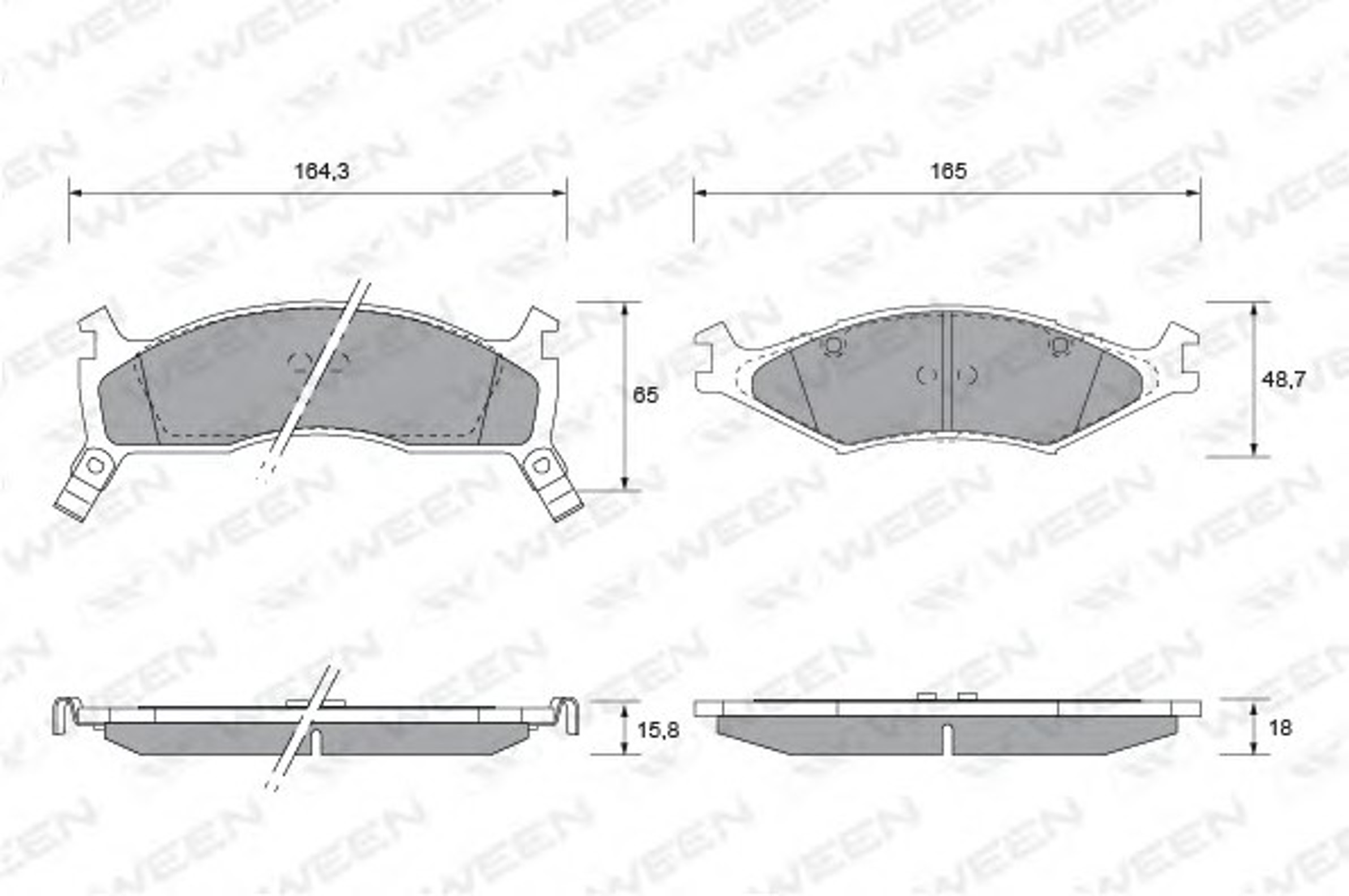 151-1160 WEEN Колодки тормозные дисковые