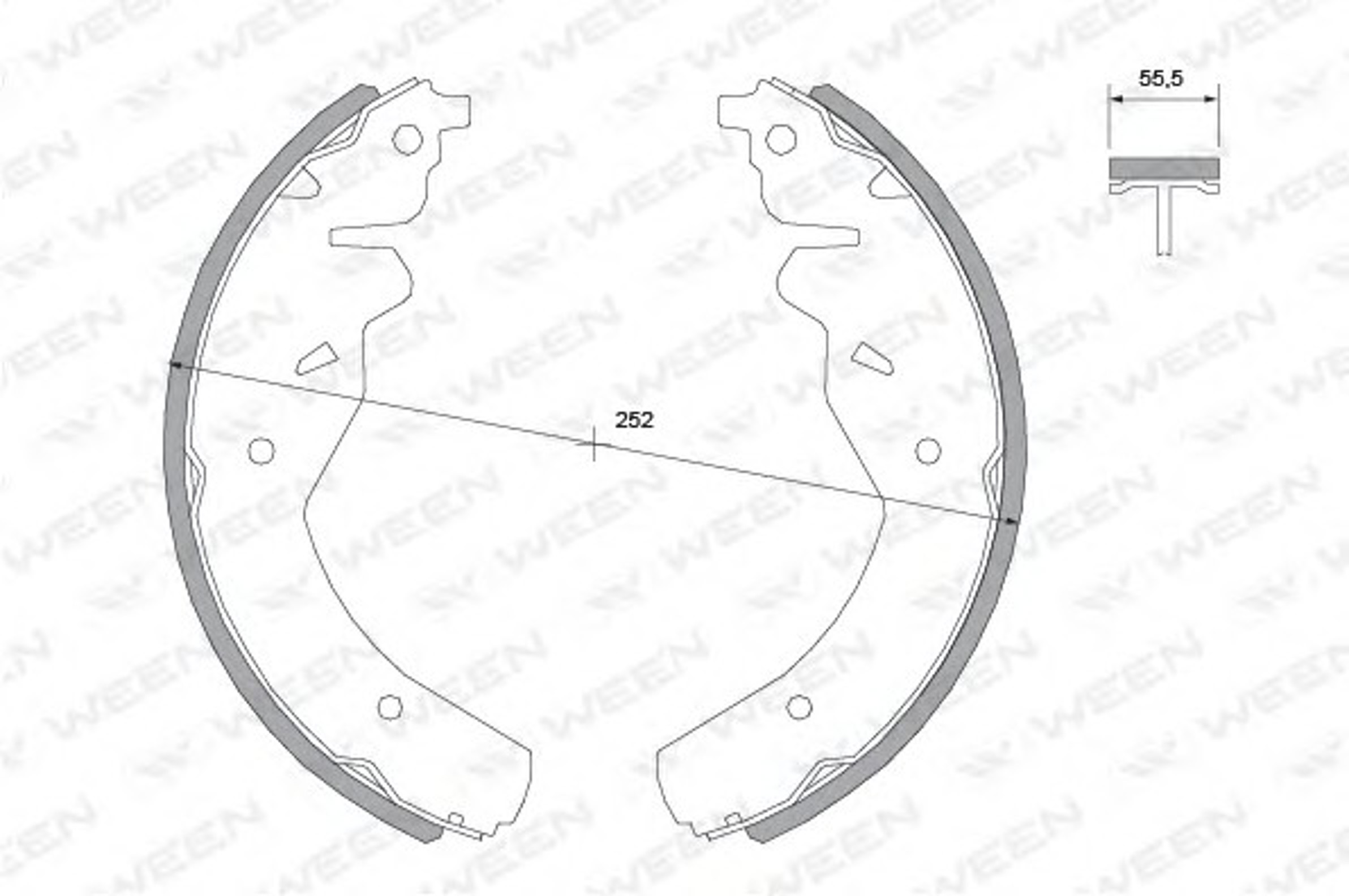 Комплект тормозных колодок WEEN 152-2025