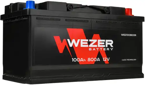 WEZ100800R_аккумуляторная батарея! 100Ah 800A +справа 353/175/190\ WEZER WEZ100800R