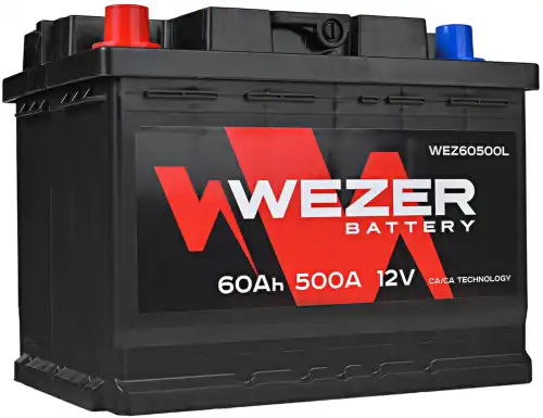 WEZ60500L_аккумуляторная батарея! 60Ah 500A +слева 242/175/190\ WEZER WEZ60500L