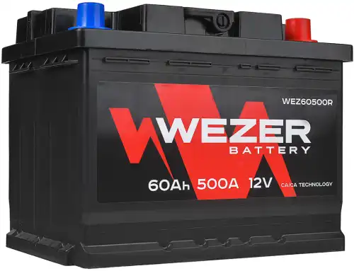 WEZ60500R_аккумуляторная батарея! 60Ah 500A +справа 242/175/190\ WEZER WEZ60500R