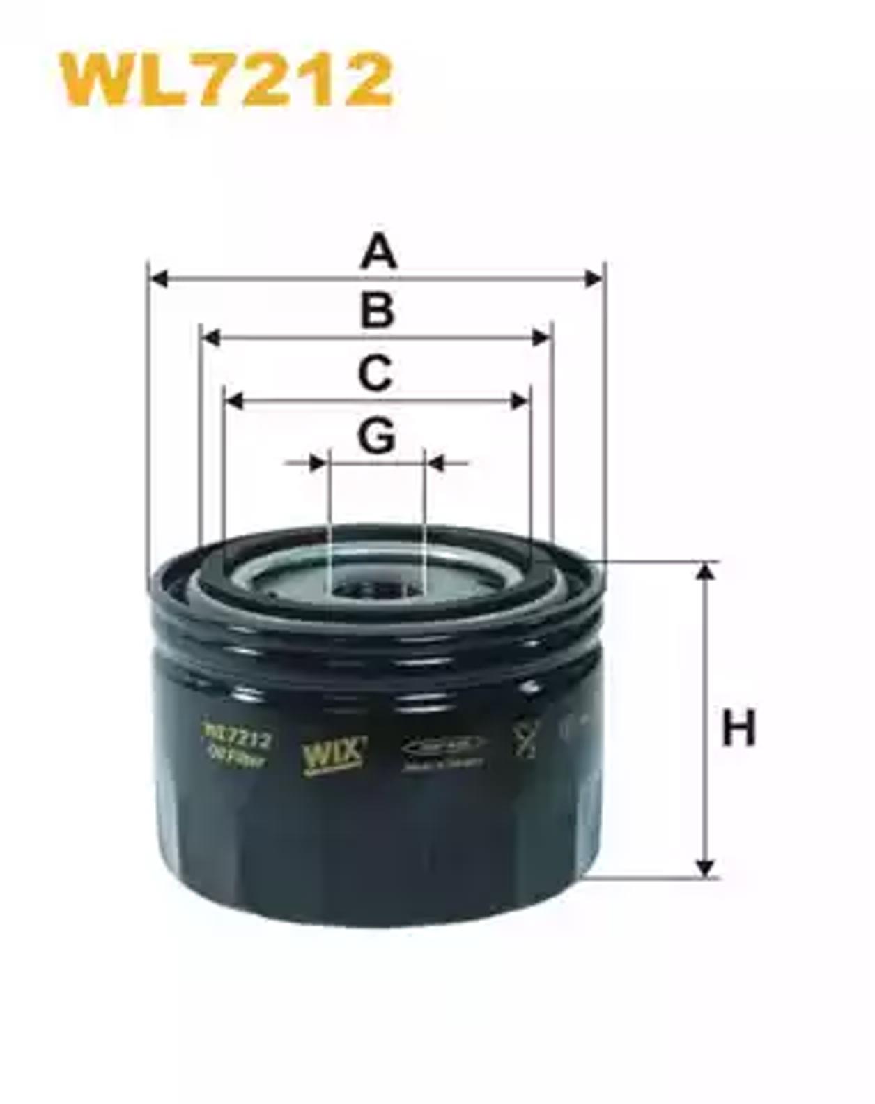 Фильтр масляный WIX WL7212